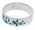 Turquoise Sterling Silver Kokopelli Ring Band Size 5-1/4 UX32635